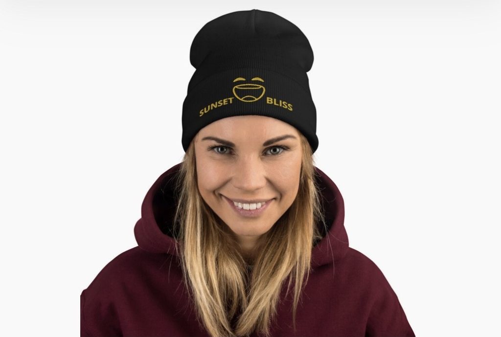 LAUGH HARD Embroidered Beanie