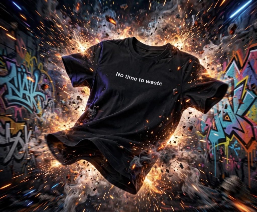 NO TIME TO WASTE Heavy Cotton Tee